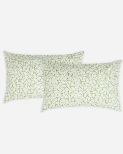 Jasper Conran 200 Thread Count Cotton Mini Leaves Pillowcase Pair Clearance