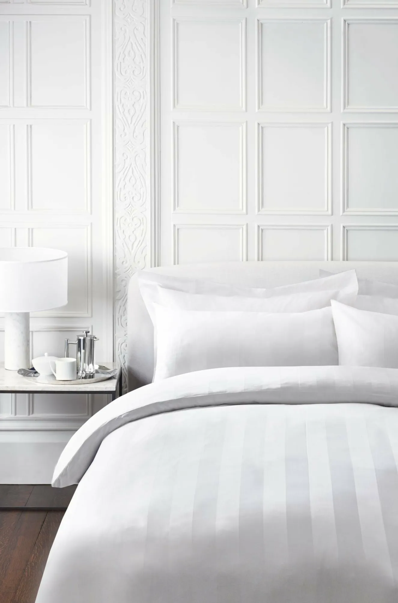 Jasper Conran 500 Thread Count Satin Stripe Duvet Cover Discount