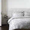 Jasper Conran Abstract Leaf Jacquard Oxford Pillow Case Melange Grey New