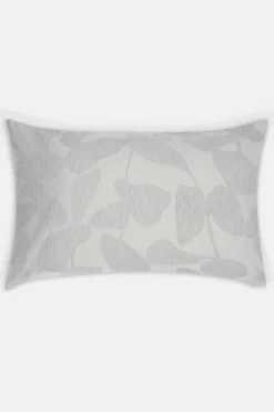 Jasper Conran Abstract Leaf Jacquard Oxford Pillow Case Melange Grey New
