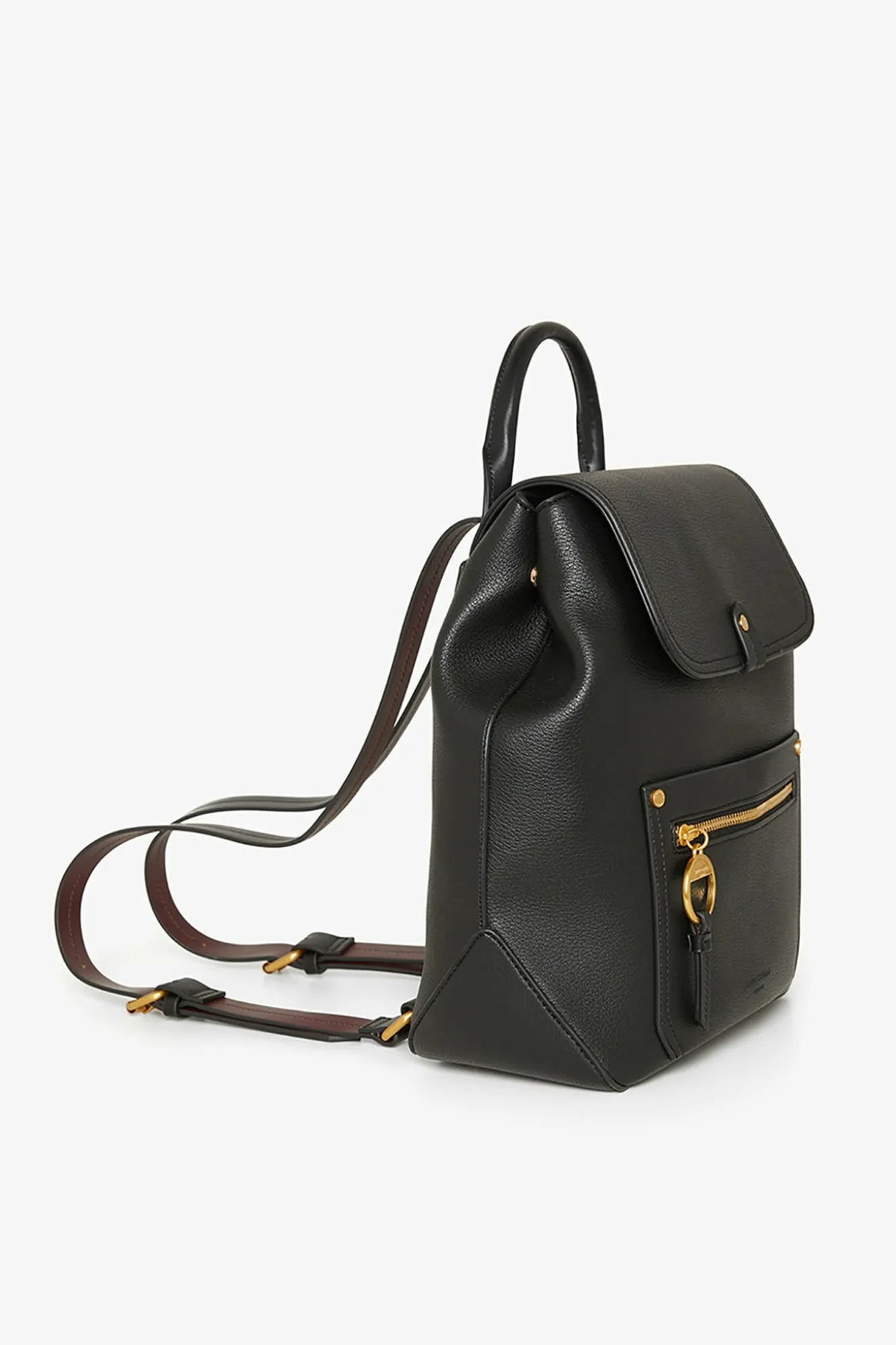 Jasper Conran Agatha Backpack Black Haircell Shiny Cheap