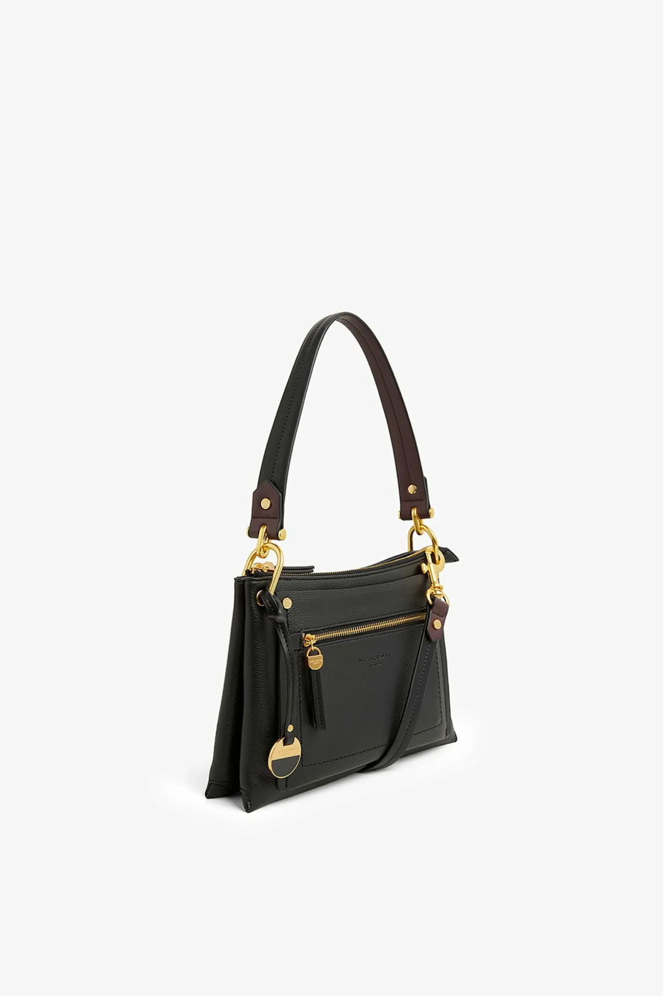 Jasper Conran Agatha Cross Body Bag Black Fine Grain Best Sale