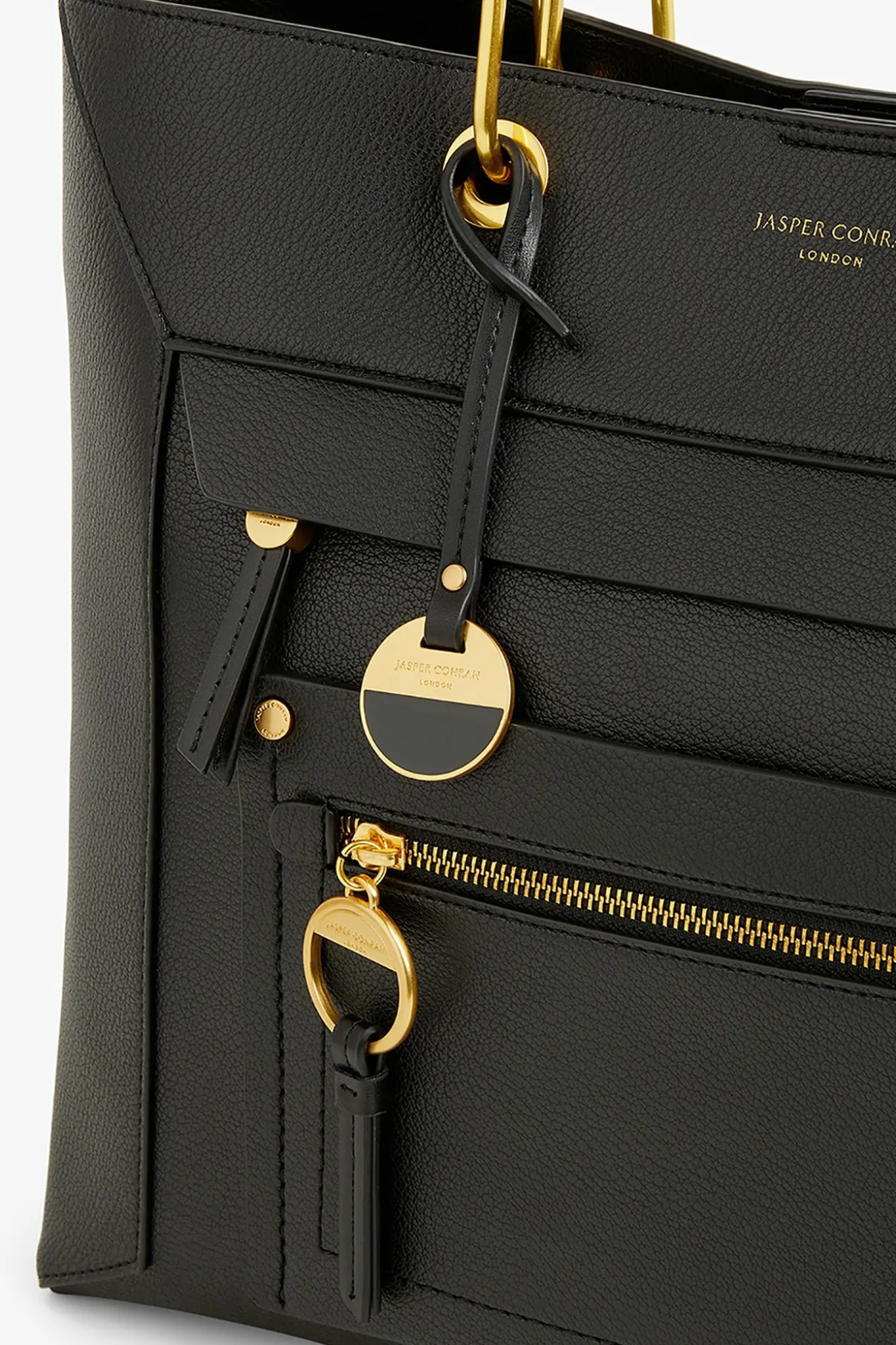 Jasper Conran Agatha Shopper Bag Black Haircell Shiny Cheap