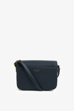 Jasper Conran Alexis Leather Crosshatch Cross Body Bag Navy Fine Grain Hot