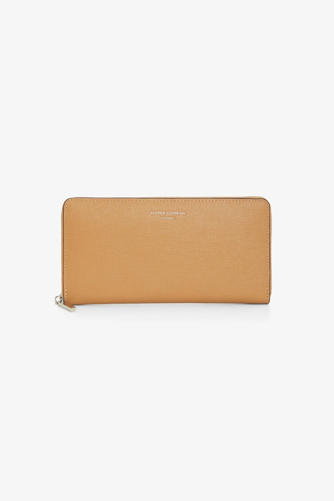 Jasper Conran Bee Leather Cross Hatch Large Purse Camel Bee New