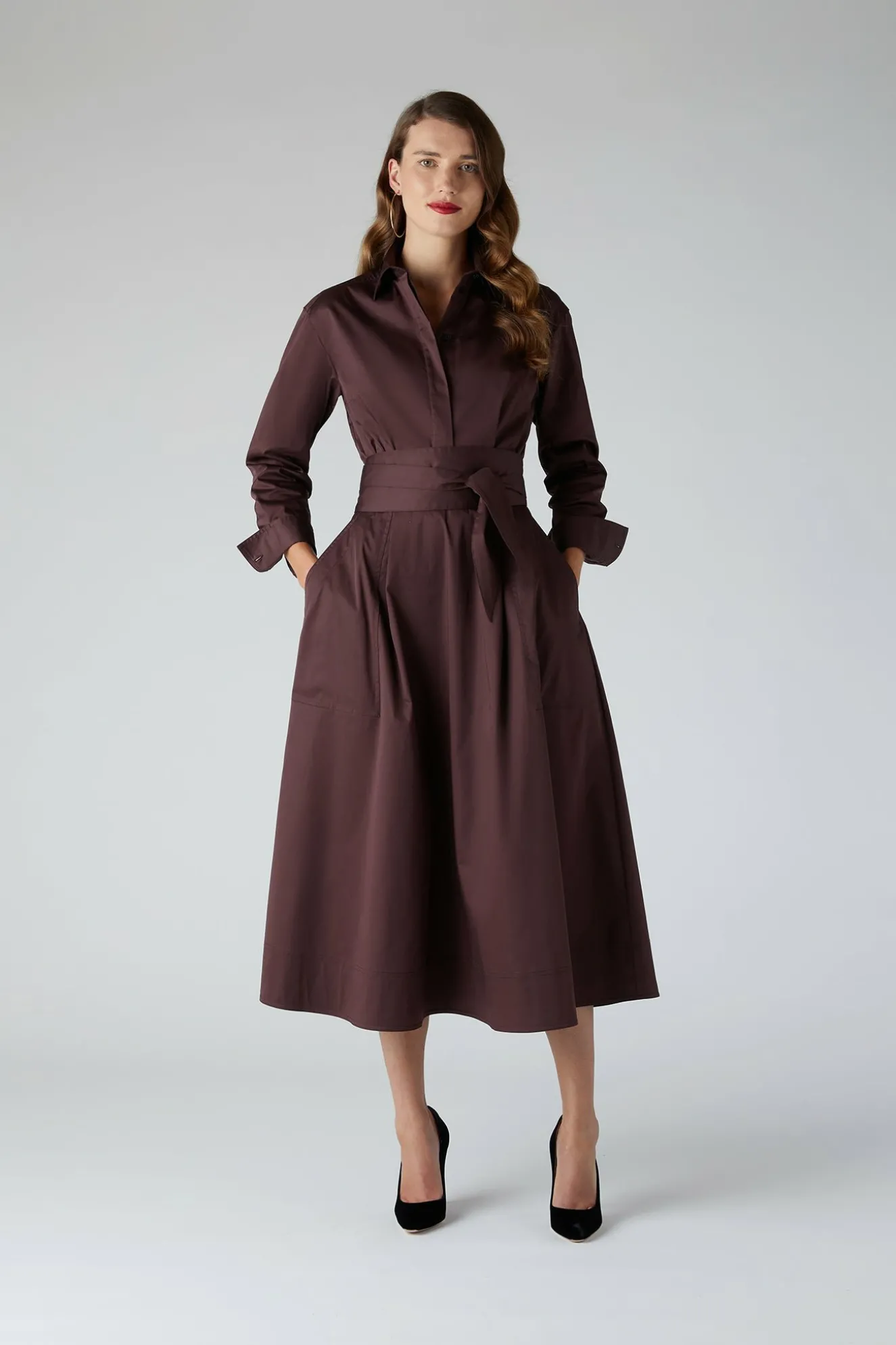 Jasper Conran Blythe Full Skirt Shirt Dress Hot