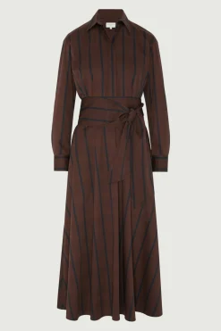 Jasper Conran Blythe Stripe Full Skirt Shirt Dress New