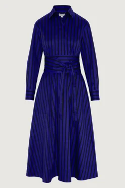 Jasper Conran Blythe Stripe Full Skirt Shirt Dress New