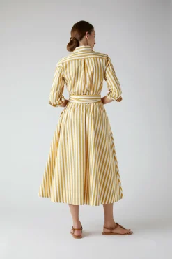 Jasper Conran Blythe Striped Full Skirt Shirt Dress Cheap
