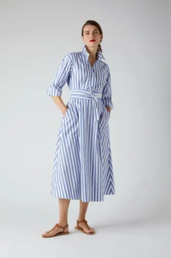Jasper Conran Blythe Striped Full Skirt Shirt Dress Online