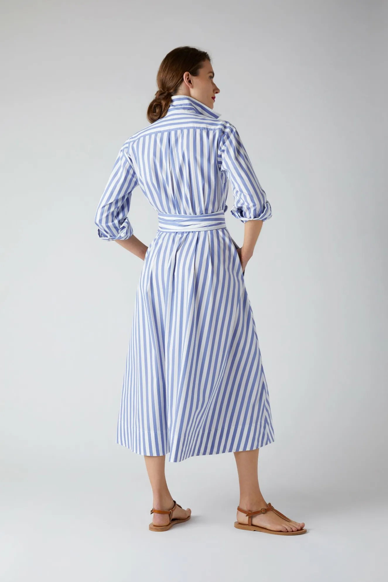 Jasper Conran Blythe Striped Full Skirt Shirt Dress Online
