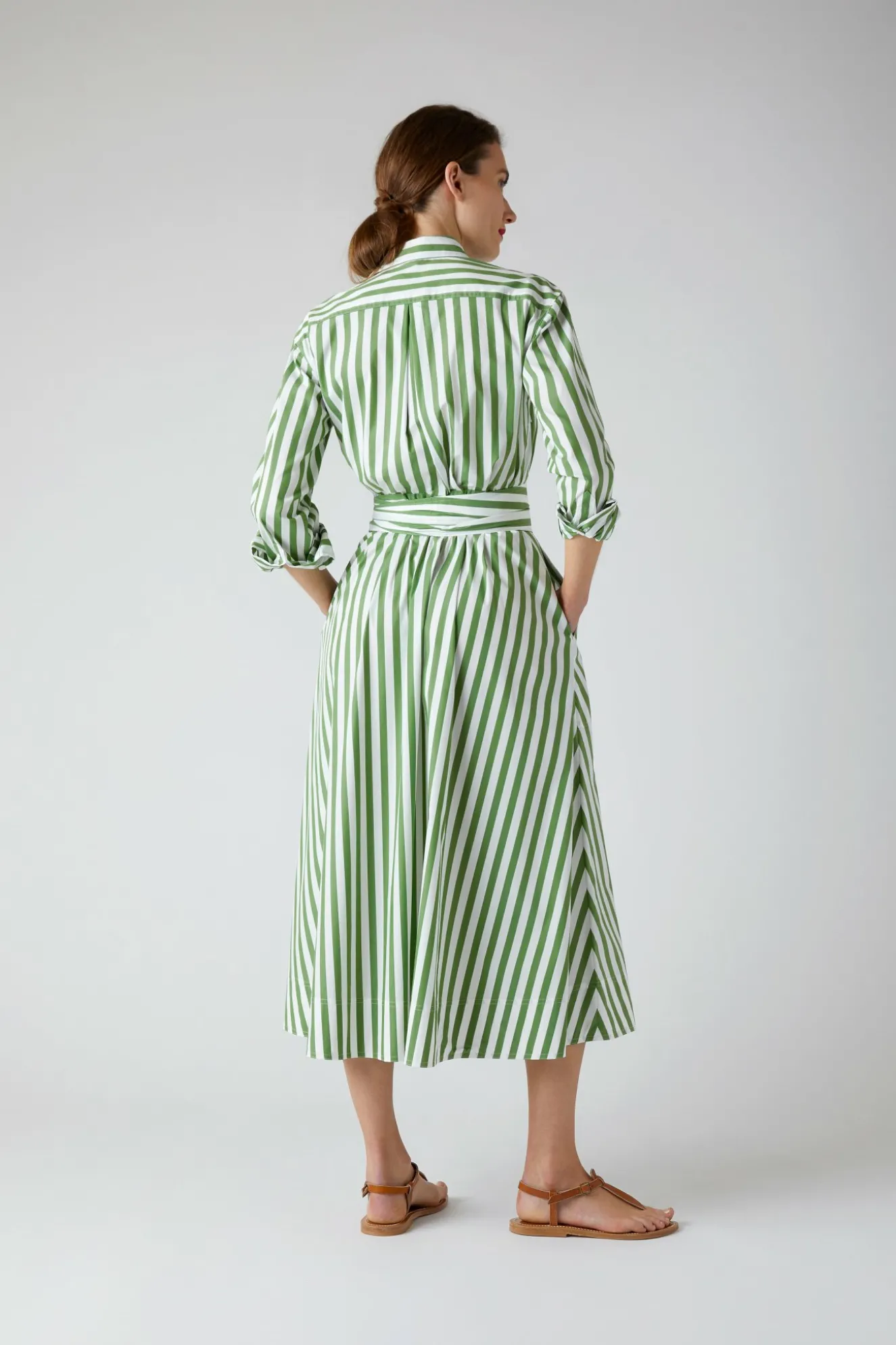 Jasper Conran Blythe Striped Full Skirt Shirt Dress Online