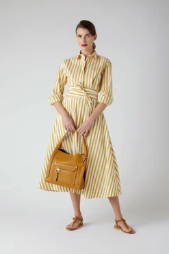 Jasper Conran Blythe Striped Full Skirt Shirt Dress Discount