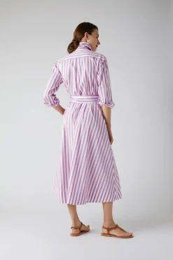 Jasper Conran Blythe Striped Full Skirt Shirt Dress Discount