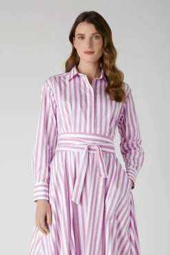 Jasper Conran Blythe Striped Full Skirt Shirt Dress Discount