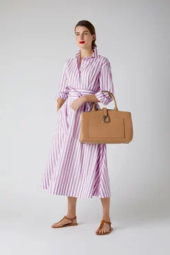 Jasper Conran Blythe Striped Full Skirt Shirt Dress Discount