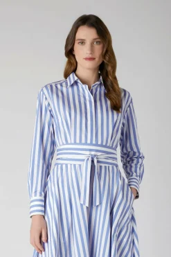 Jasper Conran Blythe Striped Full Skirt Shirt Dress Discount