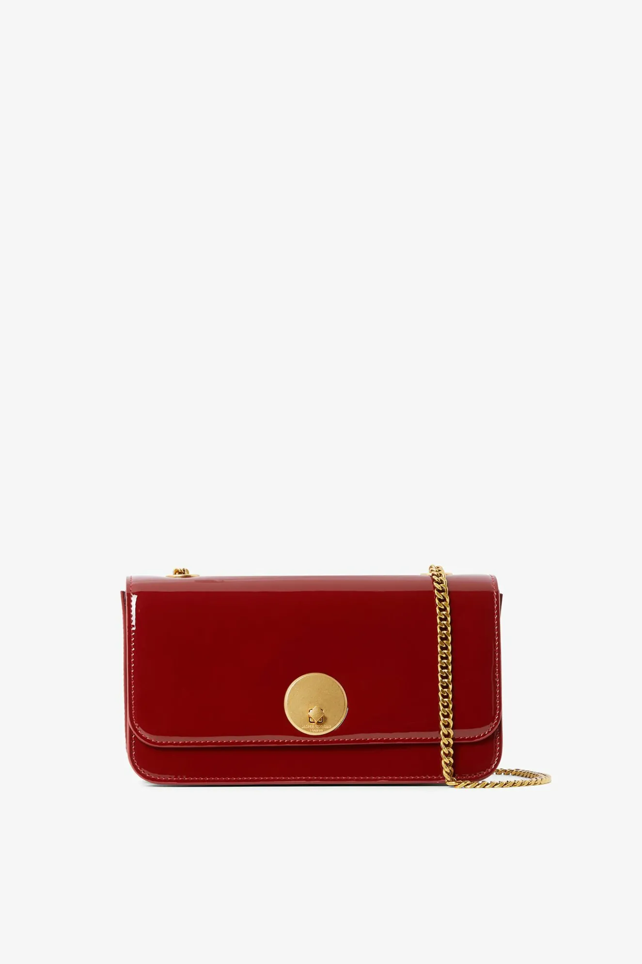 Jasper Conran Celia Leather Patent Chain Strap Evening Bag Cheap
