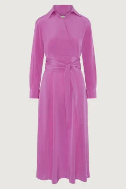 Jasper Conran Celia Silk Full Skirt Shirt Dress Cheap