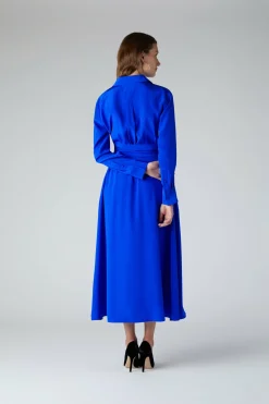 Jasper Conran Celia Silk Full Skirt Shirt Dress Cheap