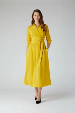 Jasper Conran Celia Silk Full Skirt Shirt Dress Flash Sale