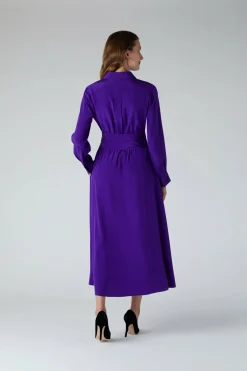 Jasper Conran Celia Silk Full Skirt Shirt Dress Discount