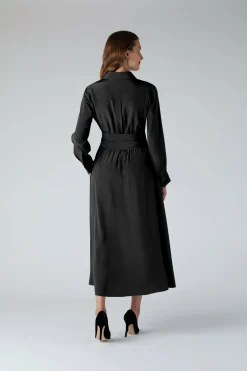 Jasper Conran Celia Silk Full Skirt Shirt Dress Discount