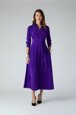 Jasper Conran Celia Silk Full Skirt Shirt Dress Discount