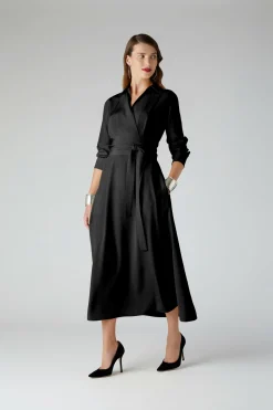 Jasper Conran Celia Silk Full Skirt Shirt Dress Discount