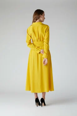 Jasper Conran Celia Silk Full Skirt Shirt Dress Discount