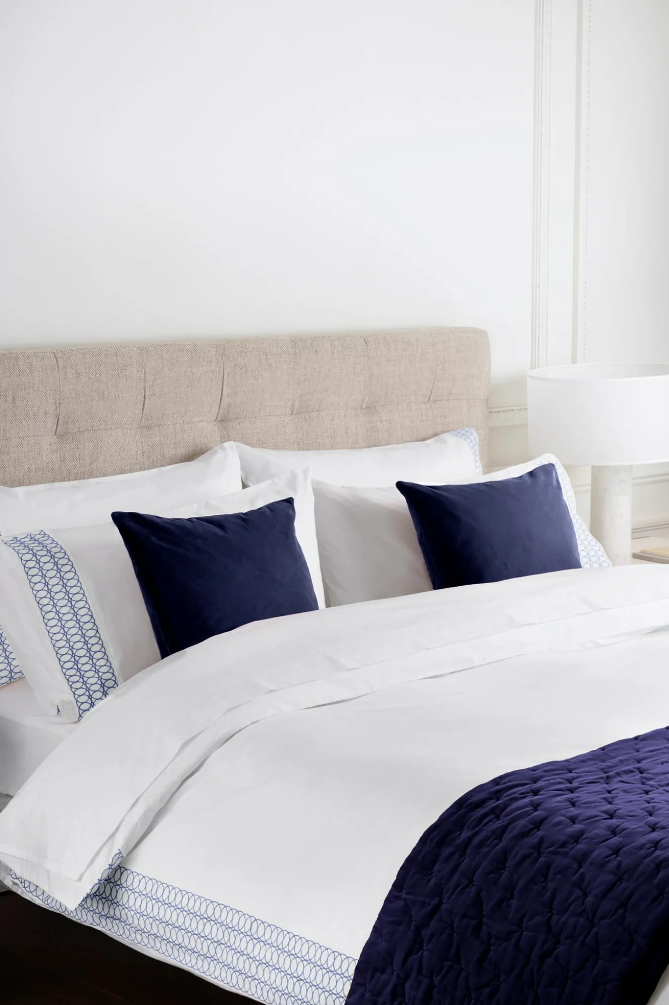 Jasper Conran Circles Embroidered Border Duvet Cover Hot