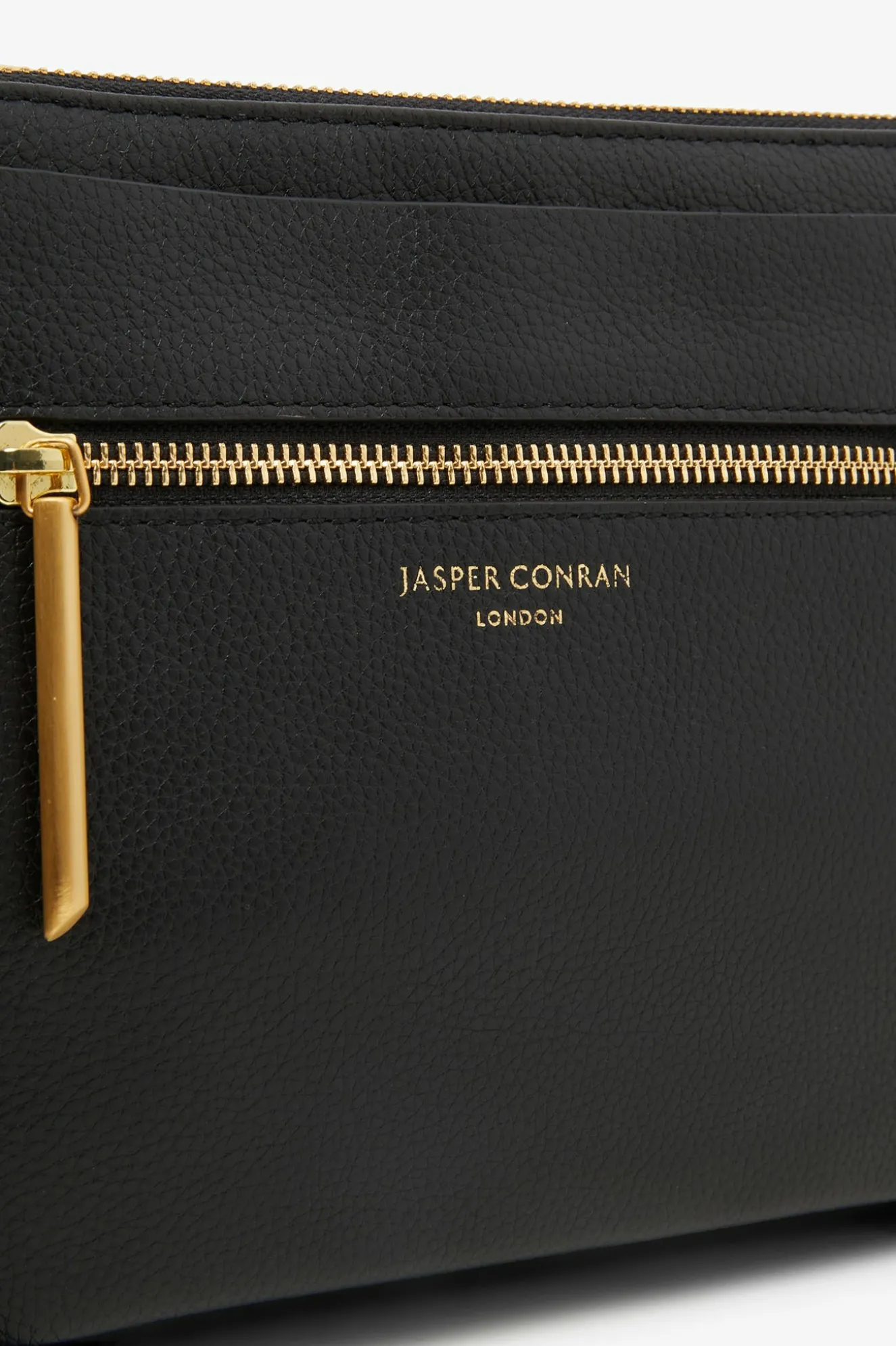Jasper Conran Darcey Leather Triple Section Cross Body Black Cheap