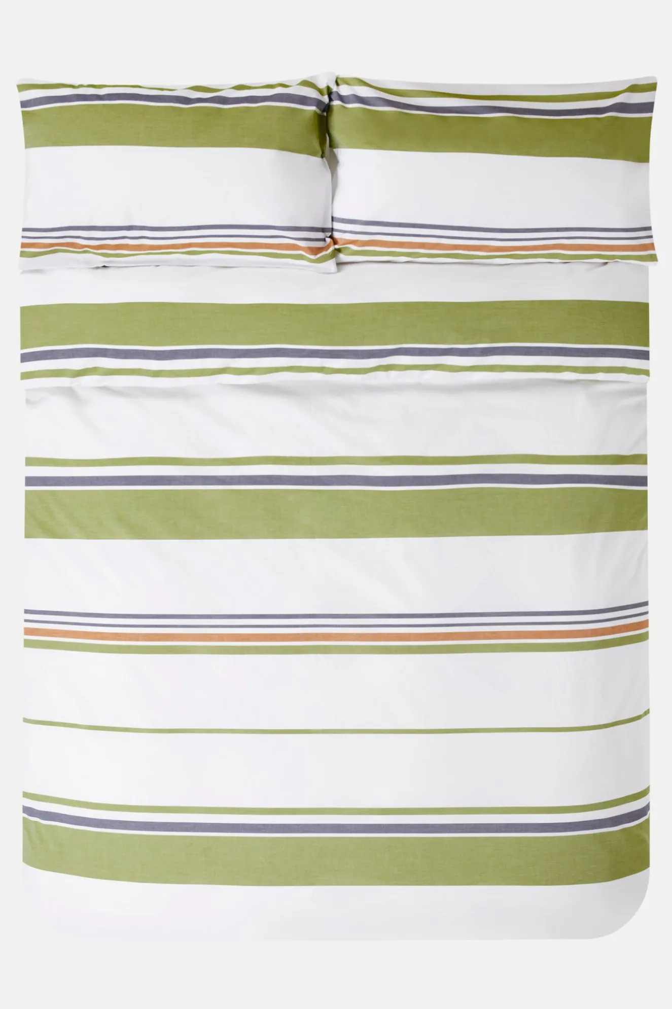 Jasper Conran Multi Stripe Percale Duvet Set Spinach Sudan Peacoat Stripe Best