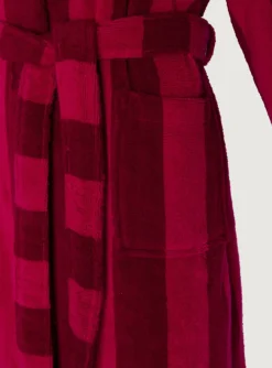 Jasper Conran Soft Lightweight Woven Stripe Hooded Robe Clearance