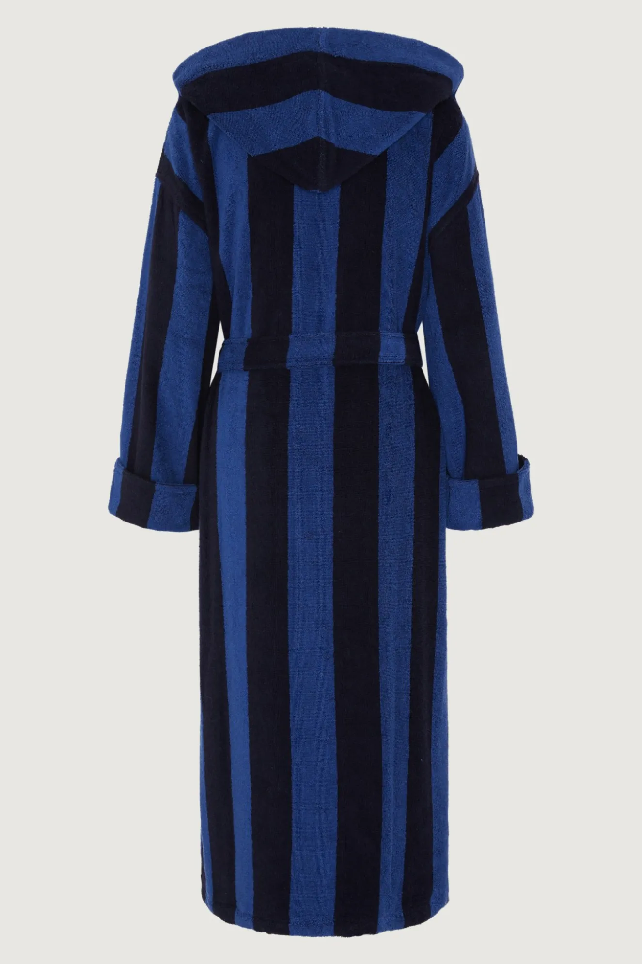 Jasper Conran Soft Lightweight Woven Stripe Hooded Robe New